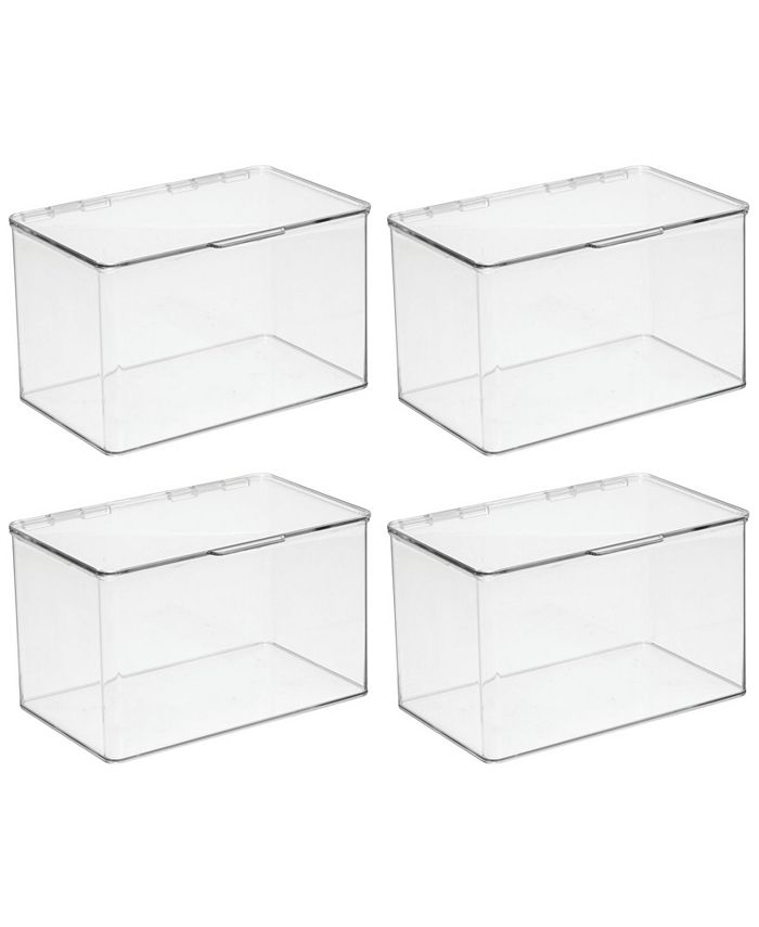 mDesign Plastic Kitchen Pantry Food Storage Bin Box, Lid, Medium 4