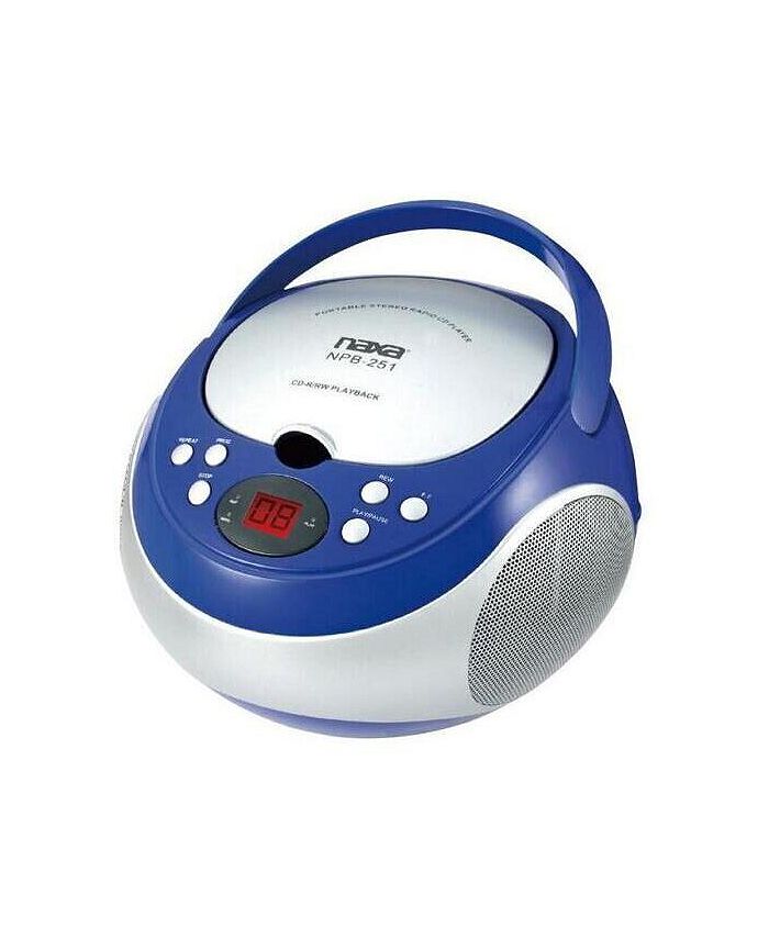 Naxa Portable CD Player with AM/FM Stereo Radio Blue Macy's