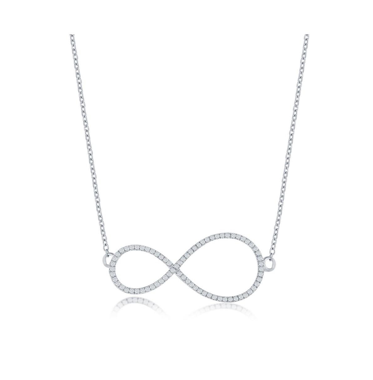 SIMONA DIAMOND INFINITY PENDANT NECKLACE (1/4 CT. T.W.) - 73 STONES IN STERLING SILVER
