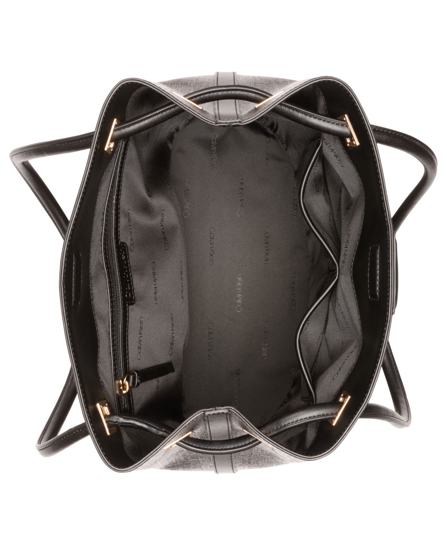 Женская сумка Calvin Klein Ash Signature Tote with Magnetic Snap, цвет: Коричневый хаки / Чёрный — фото 3