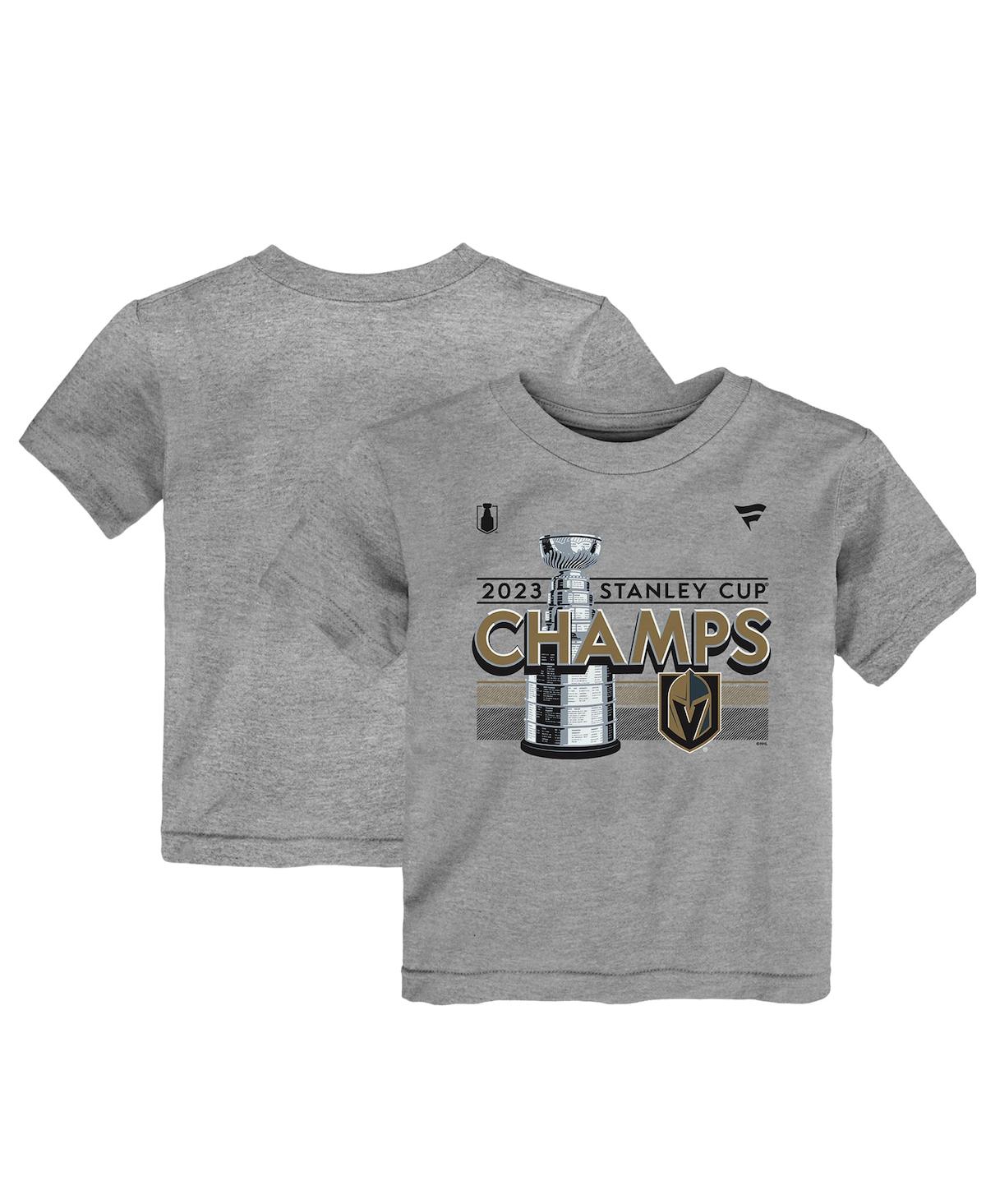 Fanatics Preschool Boys And Girls  Branded Heather Gray Vegas Golden Knights 2023 Stanley Cup Champio In Heather Gray