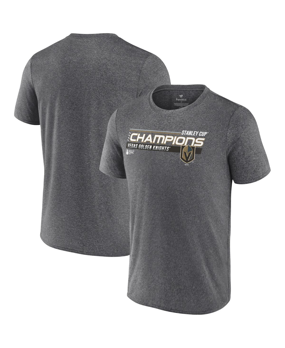 Men's FanaticsVegas Golden Knights 2023 Stanley Cup Champions Shift Performance T-shirt - Heather Charcoal
