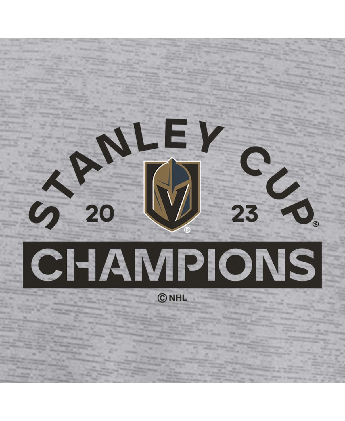 Shop Fanatics Men's  Heather Gray Vegas Golden Knights 2023 Stanley Cup Champions Polo Shirt