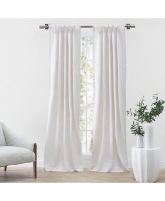 Serene Pinch Pleat Curtain Pair with Back Tabs 56"W x 84"L