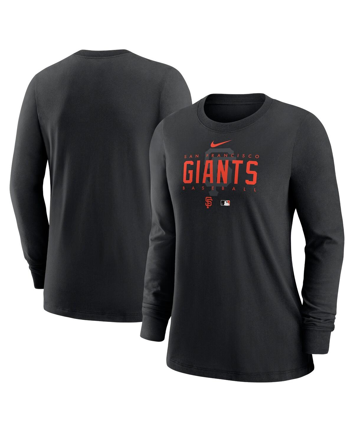 Nike Women's  Black San Francisco Giants Authentic Collection Legend Performance Long Sleeve T-shirt In Black