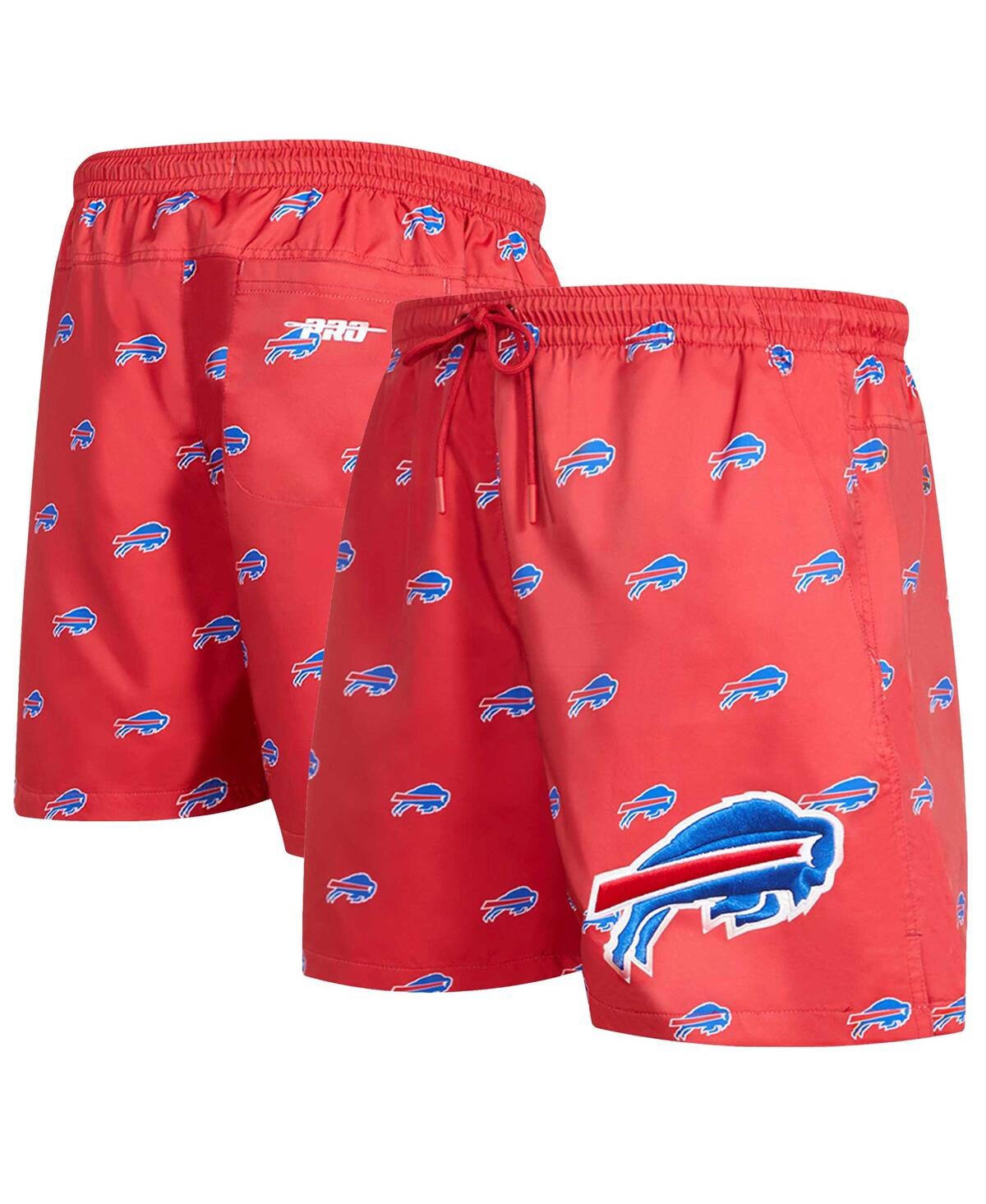 Shop Pro Standard Men's  Red Buffalo Bills Allover Print Mini Logo Shorts