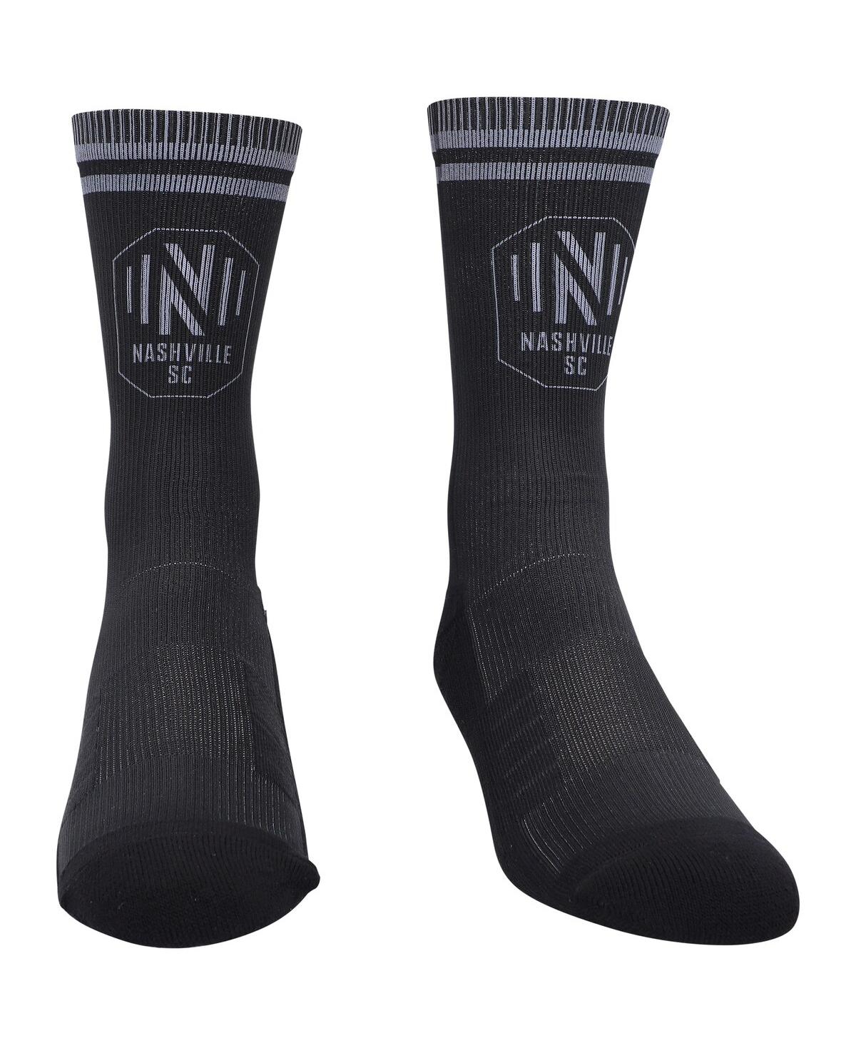 Strideline Men's And Women's  Nashville Sc Jersey Hook Crew Socks In Black