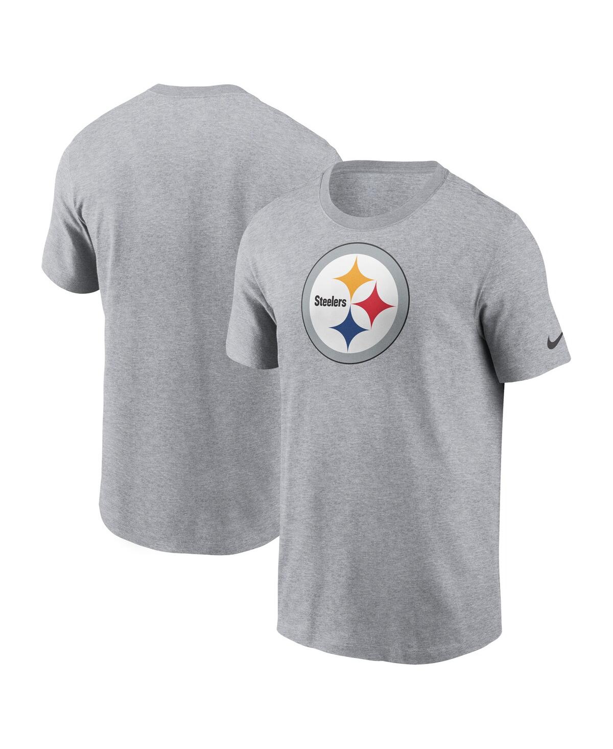 Shop Nike Men's  Gray Pittsburgh Steelers Logo Essential T-shirt