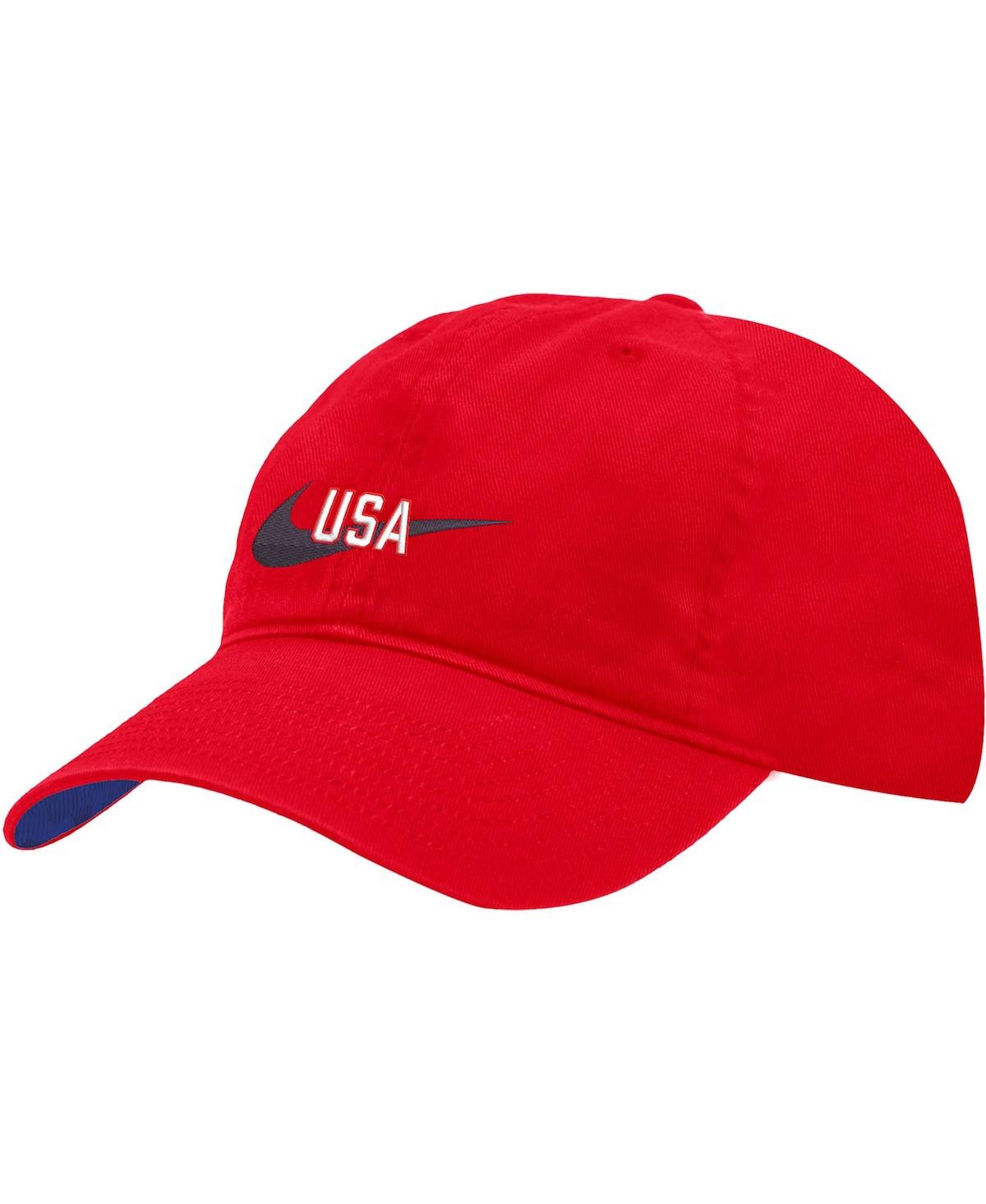 Nike Red Uswnt Campus Adjustable Hat In Red