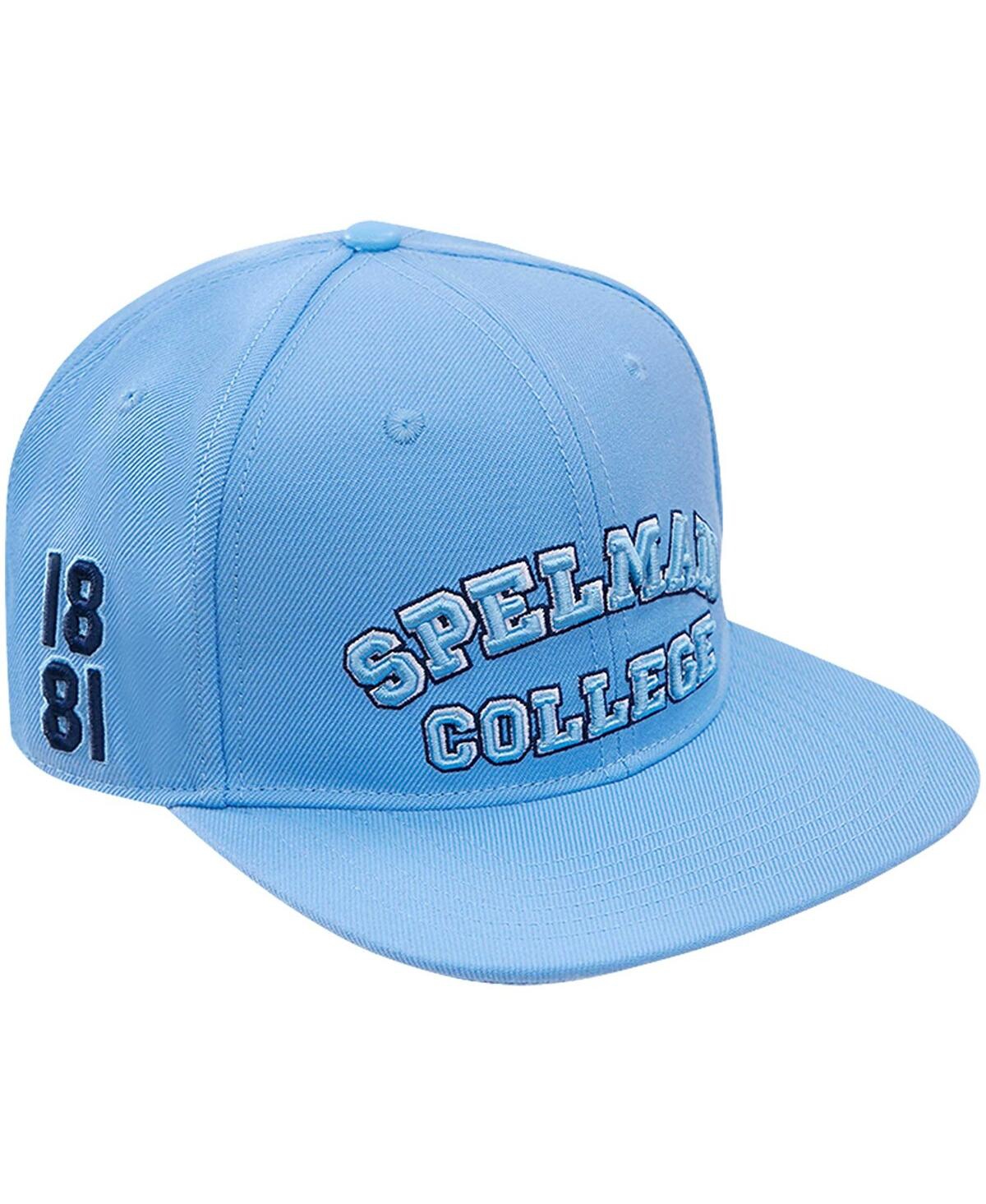 Shop Pro Standard Men's  Light Blue Spelman College Jaguars Evergreen Spelman College Snapback Hat