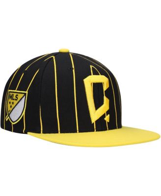Men's Black Columbus Crew Team Pin Snapback Hat
