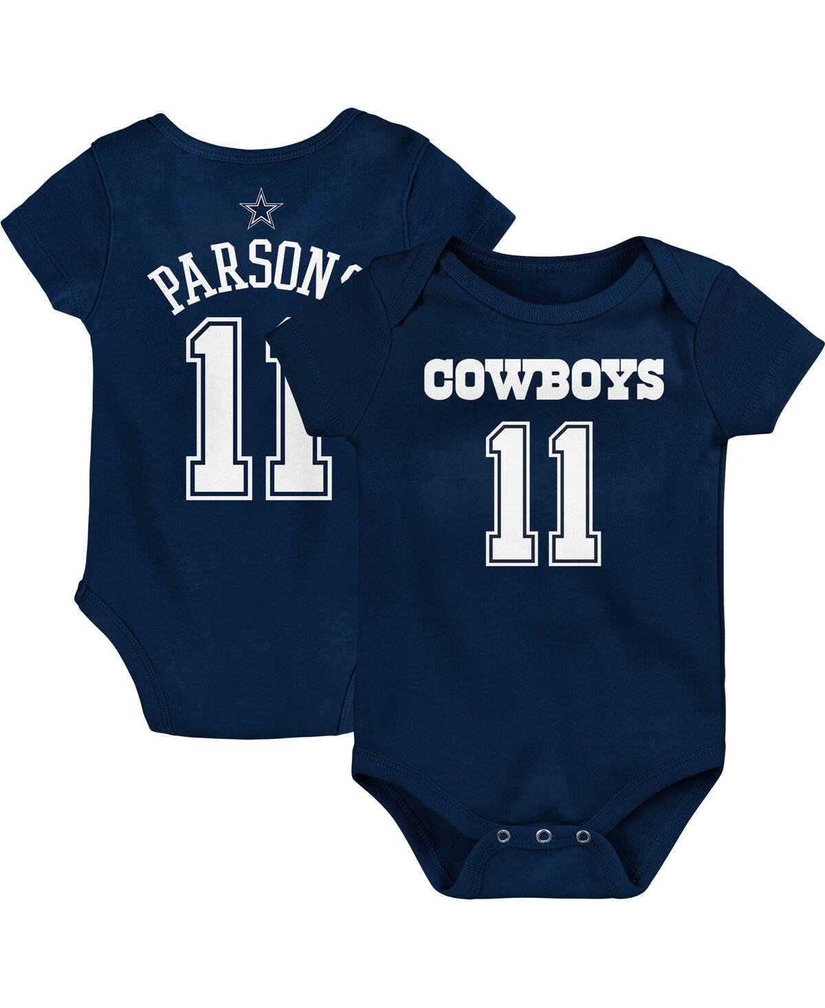 Shop Outerstuff Infant Boys And Girls Micah Parsons Navy Dallas Cowboys Mainliner Player Name And Number Bodysuit