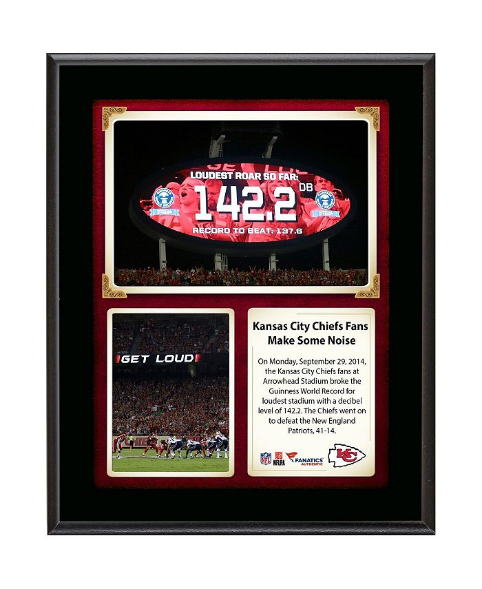 Fanatics Authentic Kansas City Chiefs Fans Break The Guinness Book of World  Record For Loudest Stadium vs. New England Patriots 10.5'' x 13''  Sublimated Plaque - Macy's