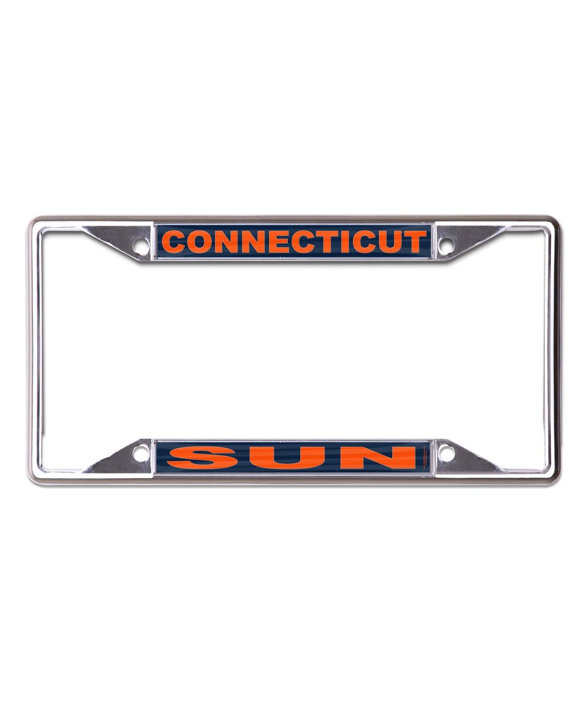 Connecticut Sun Metal Laser Cut License Plate Frame - Silver-Tone