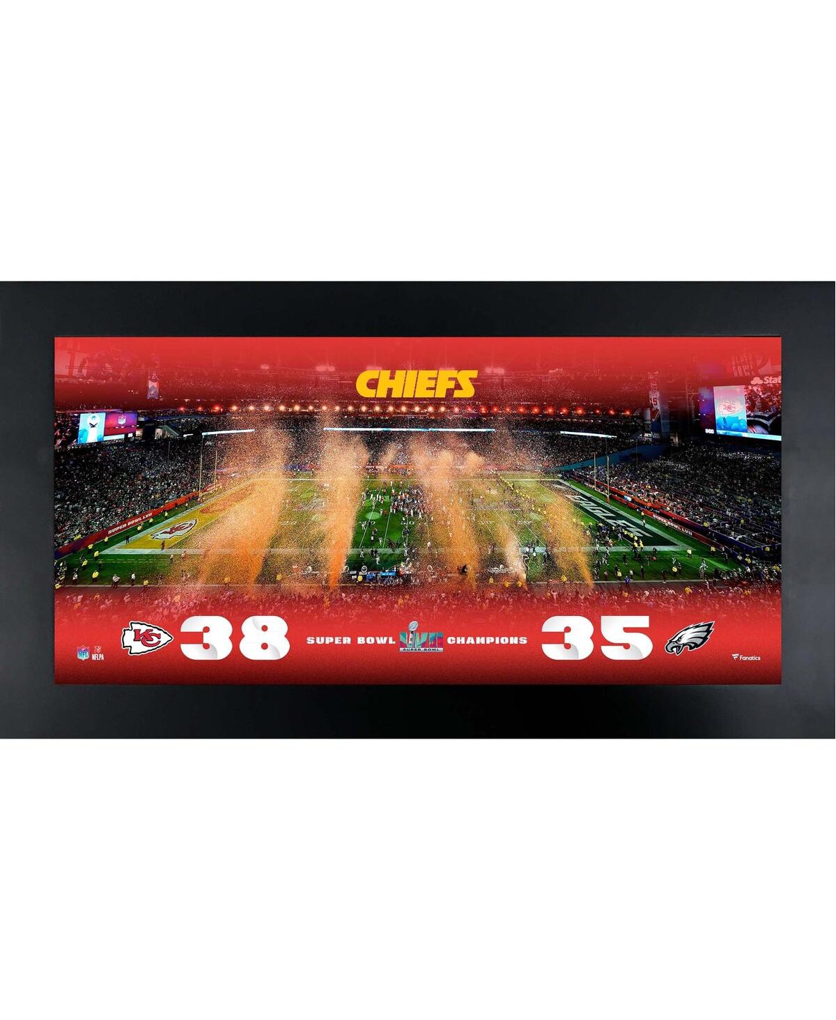 Fanatics Authentic Kansas City Chiefs Framed 6" X 12" Super Bowl Lvii Champions Panoramic Photograph In Multi