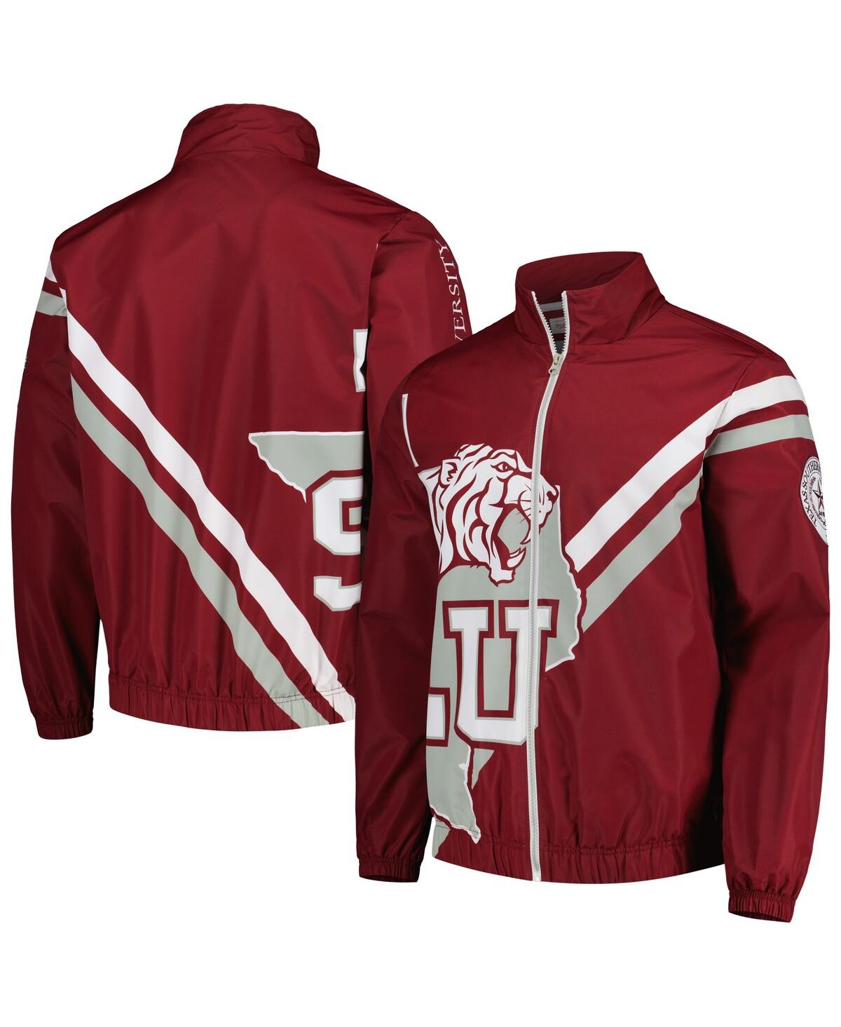 Mitchell & Ness Men's  Maroon Texas Southern Tigers Exploded Logo Warm Up Full-zip Jacket In Maroon