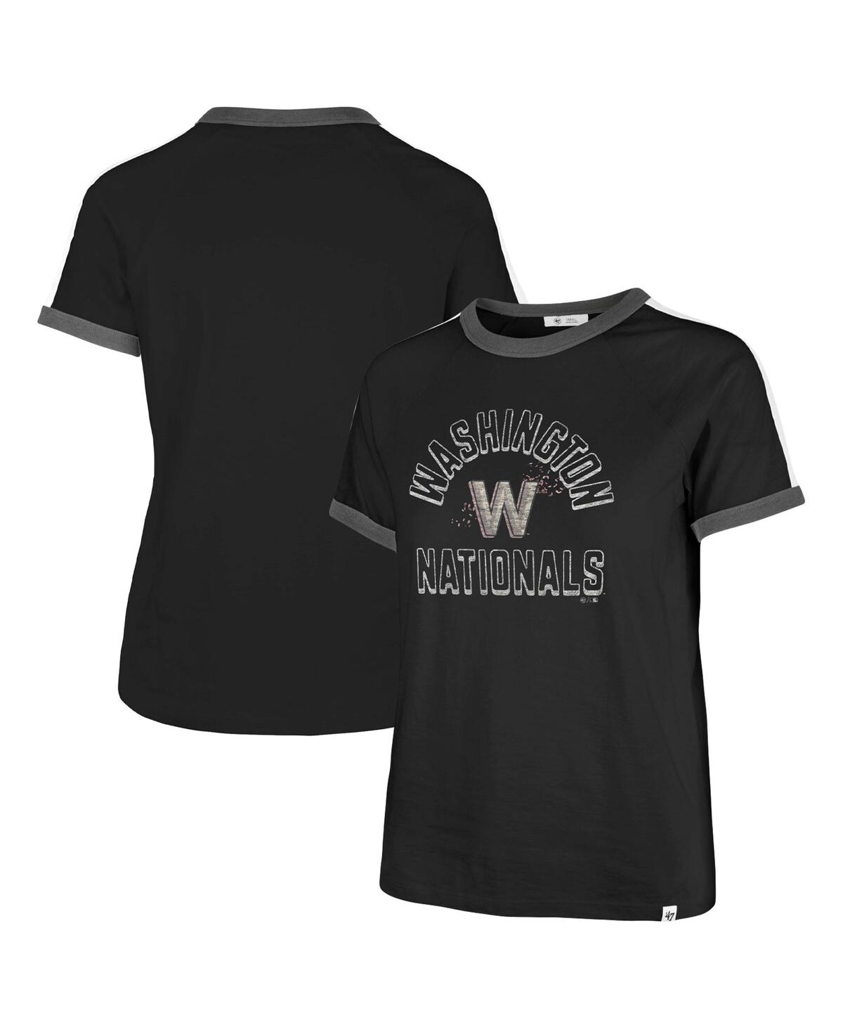47 Brand Women's ' Black Washington Nationals City Connect Sweet Heat Peyton T-shirt