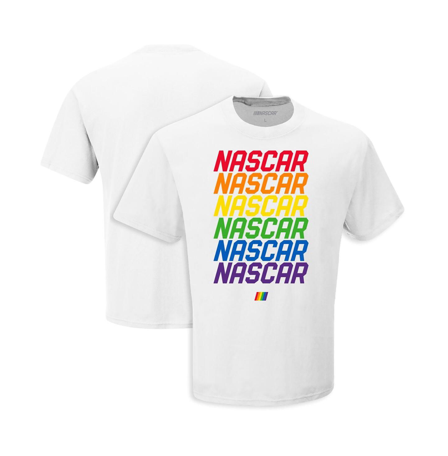 Мужская футболка Checkered Flag Sports White NASCAR Repeat — фото 2