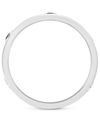 Onyx Bezel-Set Highly Polished Band in Sterling Silver