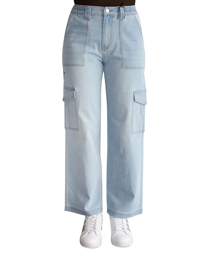Wide Regular Cargo Jeans - Light denim blue - Ladies