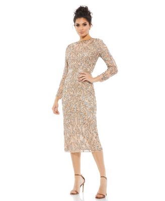 Long sleeve gown macys best sale