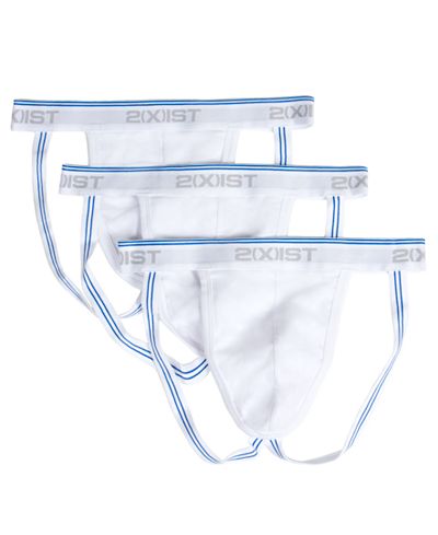 2(x)ist Men's Cotton Stretch Jock Strap 3-Pack