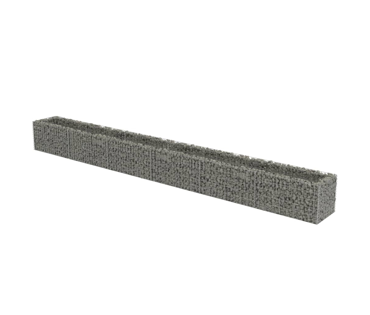 Gabion Raised Bed Galvanized Steel 212.6"x19.7"x19.7" - Silver