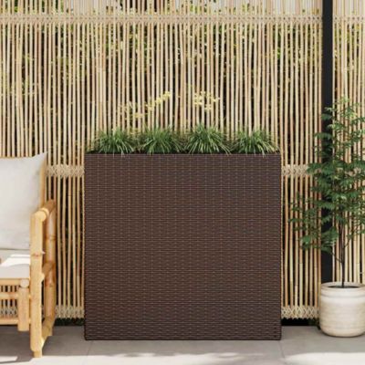 Raised Bed Brown Poly rattan, plastic Medium Raised Bed