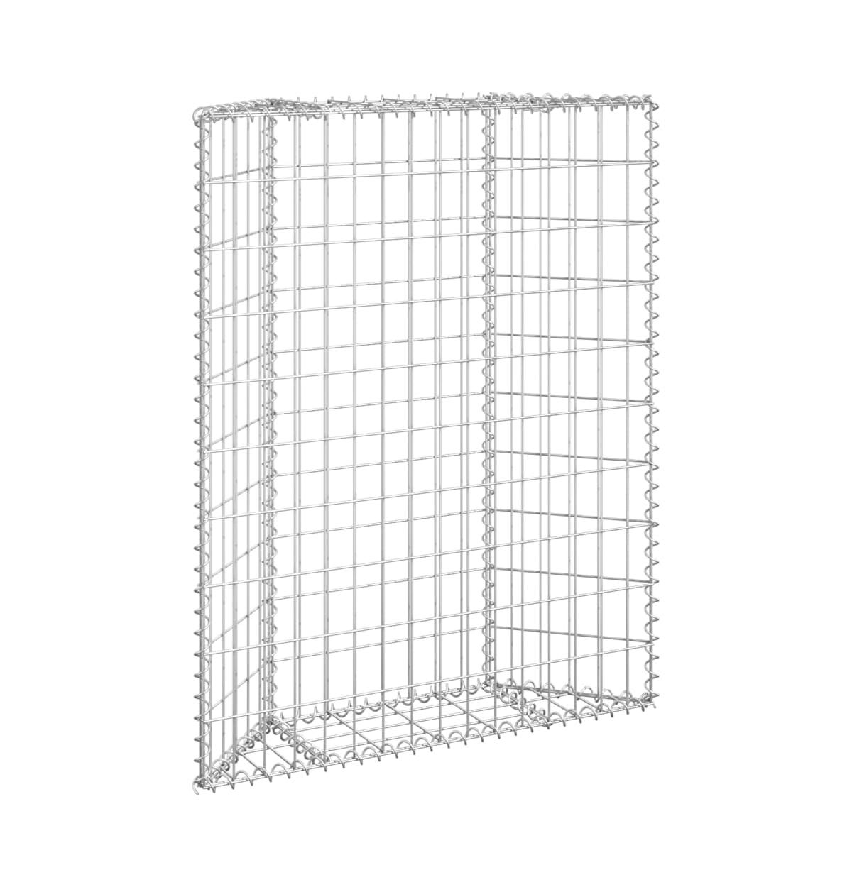 Trapezium Gabion Raised Bed Galvanized Steel 31.5"x7.9"x39.4" - Silver