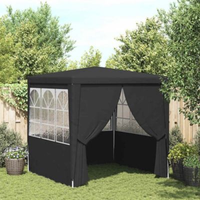 Professional Party Tent with Side Walls 6.6'x6.6' Anthracite 0.3 oz/ft²