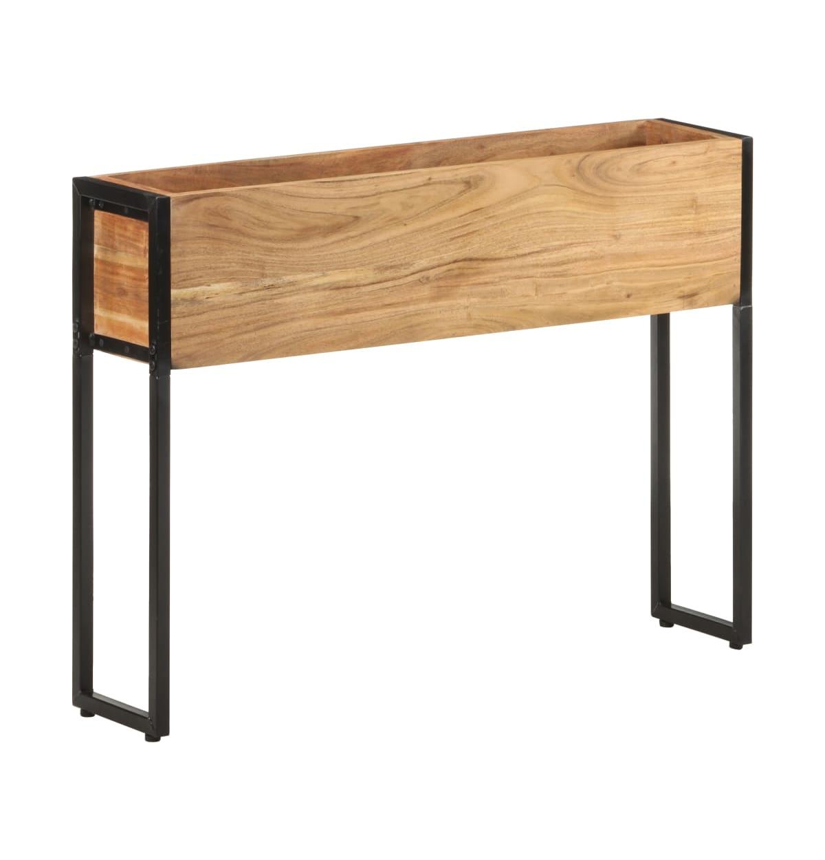 Planter 35.4"x7.9"x26.8" Solid Acacia Wood - Brown