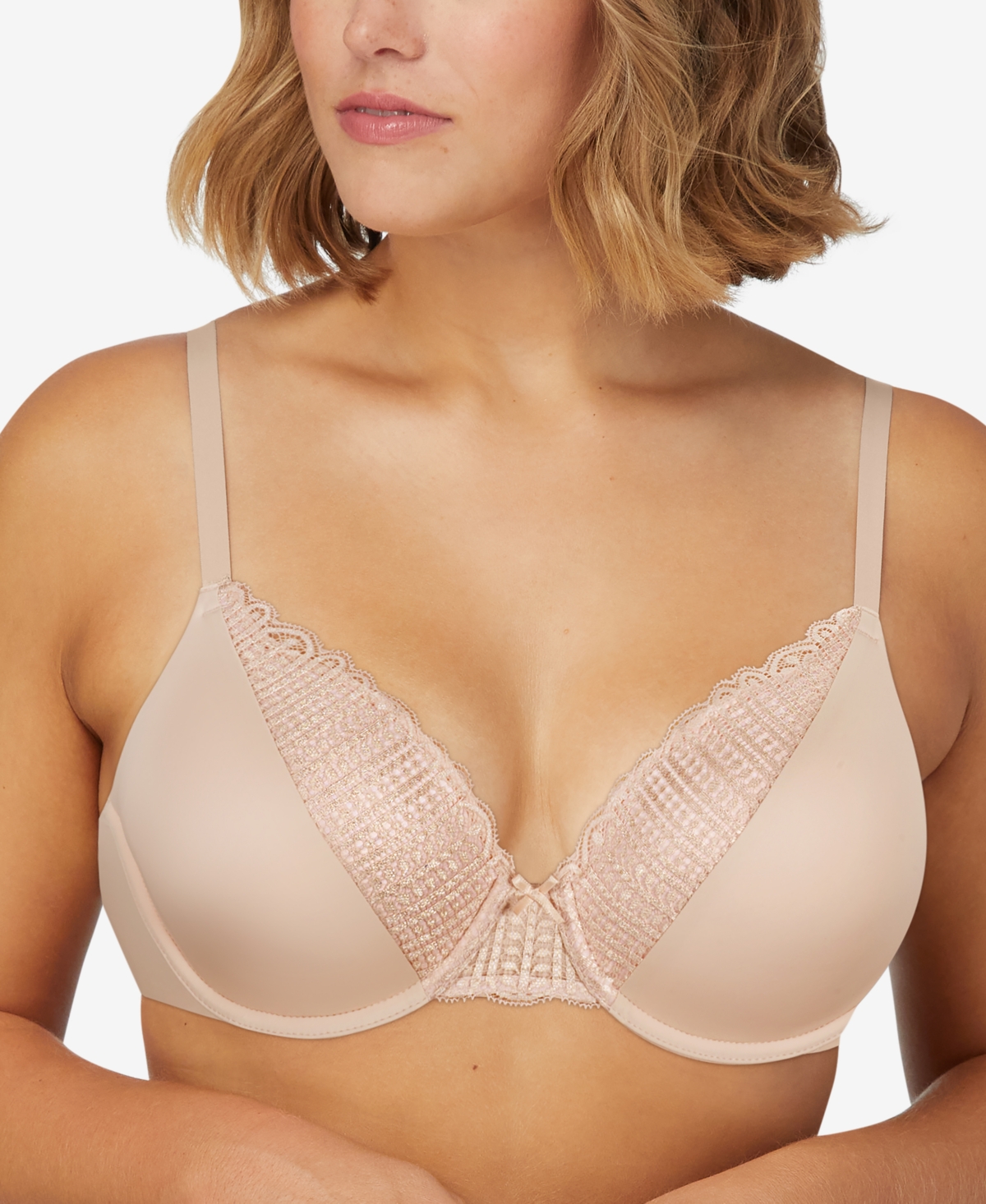 Maidenform Comfort Devotion Extra Coverage Lace Shaping Underwire Bra 9404 In Sandshell