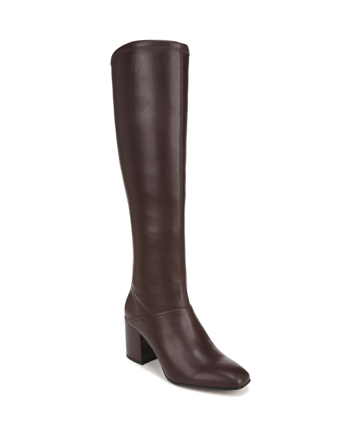 Tribute Knee High Boots - Cordovan Brown Faux Leather