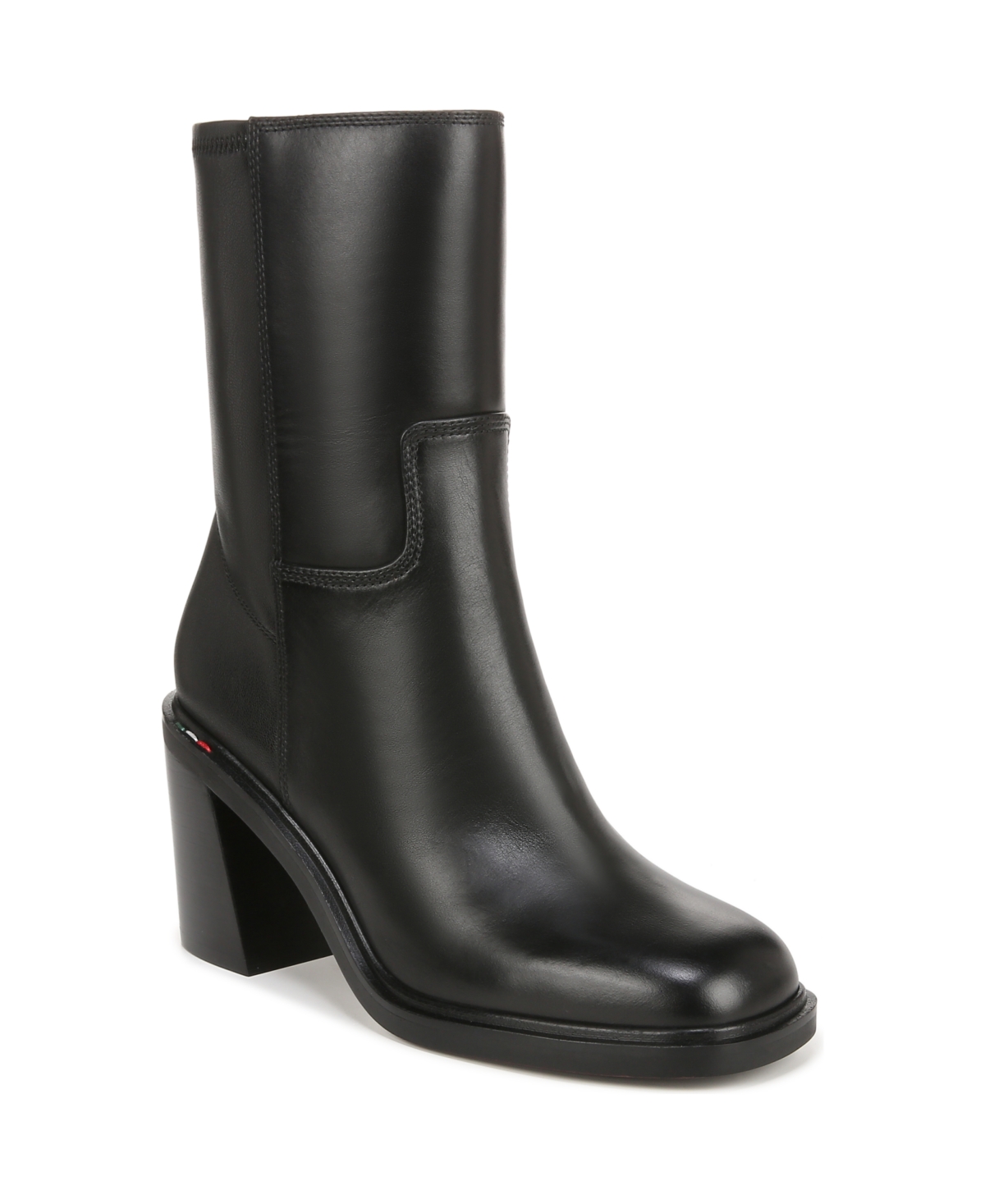 Penelope Mid Shaft Boots - Black Leather