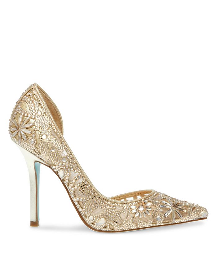 Betsey Johnson Dane Rhinestone Pump - Peep Toe Stiletto Heels For Women - View #2