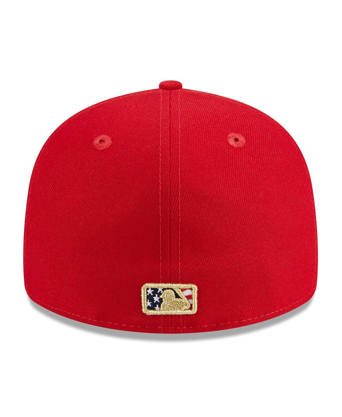 Shop New Era Men's  Red Oakland Athletics 2023 Fourth Of July Low Profile 59fifty Fitted Hat