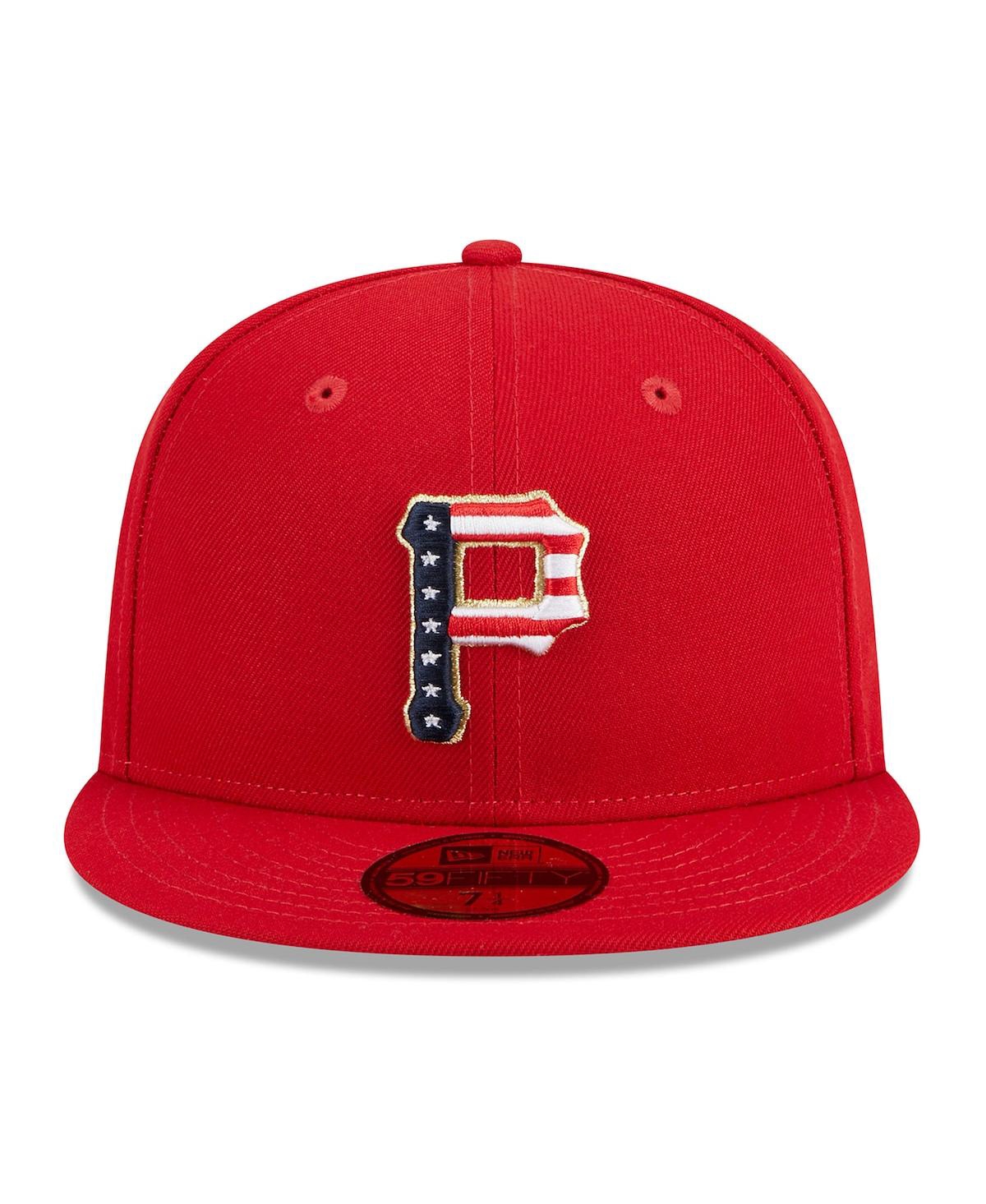 New Era Men's  Red Pittsburgh Pirates 2023 Fourth Of July Low Profile 59fifty Fitted Hat In Red