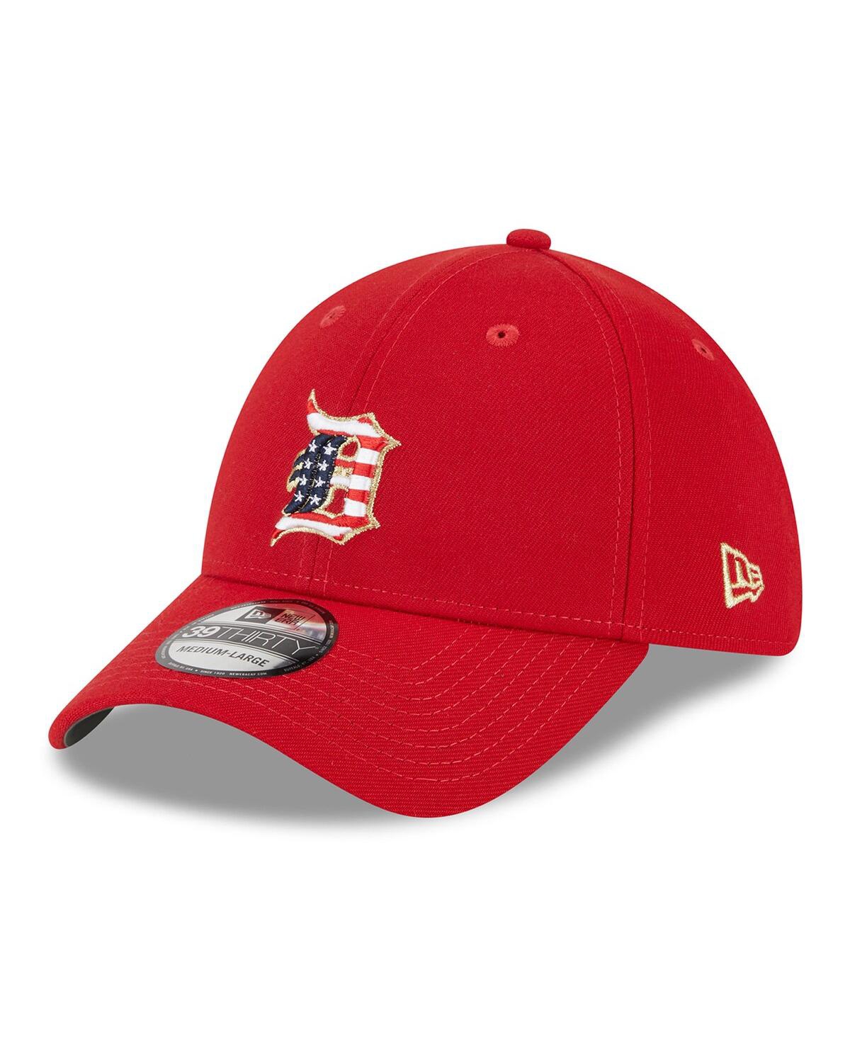 Men's New EraDetroit Tigers 2023 Fourth of July 39THIRTY Flex Fit Hat - Red