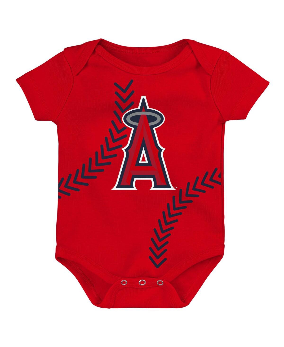 Outerstuff Babies' Newborn And Infant Boys And Girls Red Los Angeles Angels Primary Team Logo Bodysuit