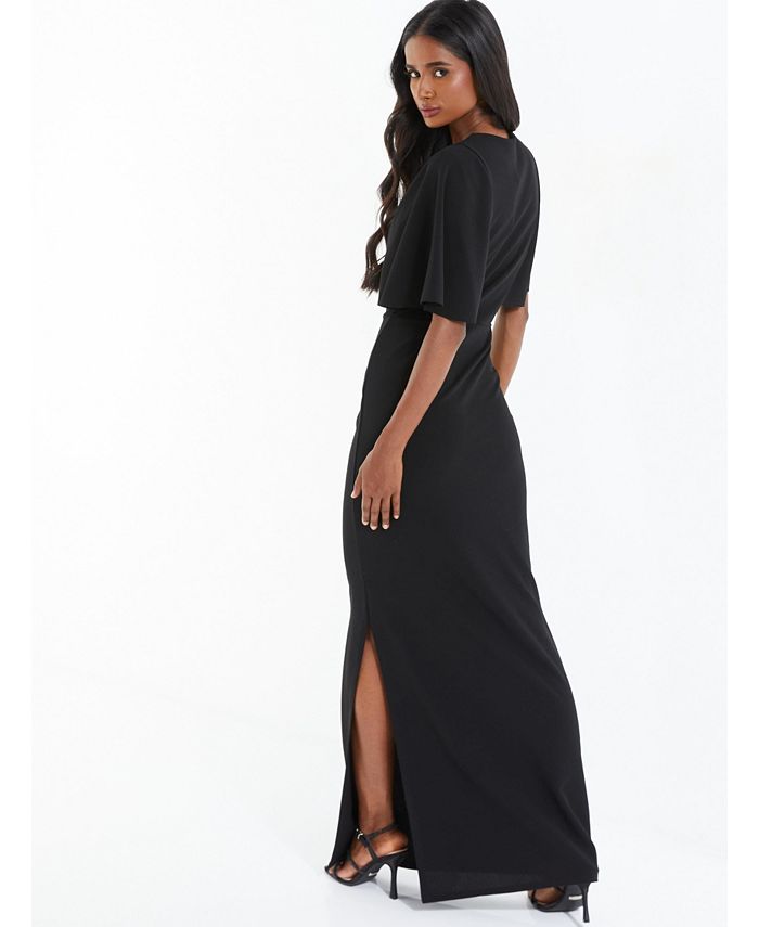 Quiz black batwing sale dress