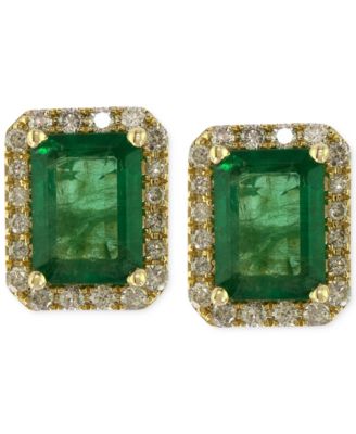 effy emerald and diamond earrings