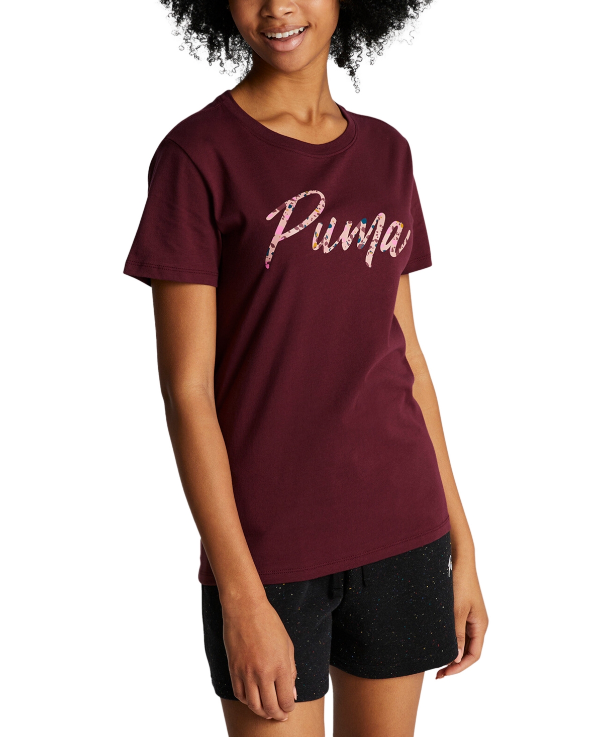 Puma Women\'s Live In Cotton Dark ModeSens | Graphic In Jasper Short-sleeve T-shirt