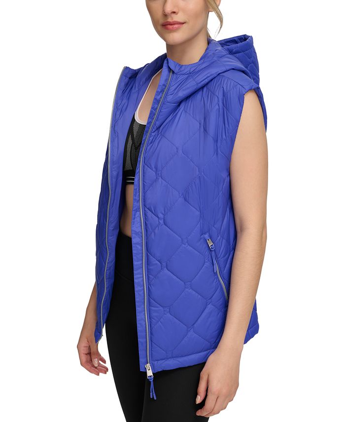 Calvin Klein Women\'s Quilted Oversized Hooded Vest - Macy\'s