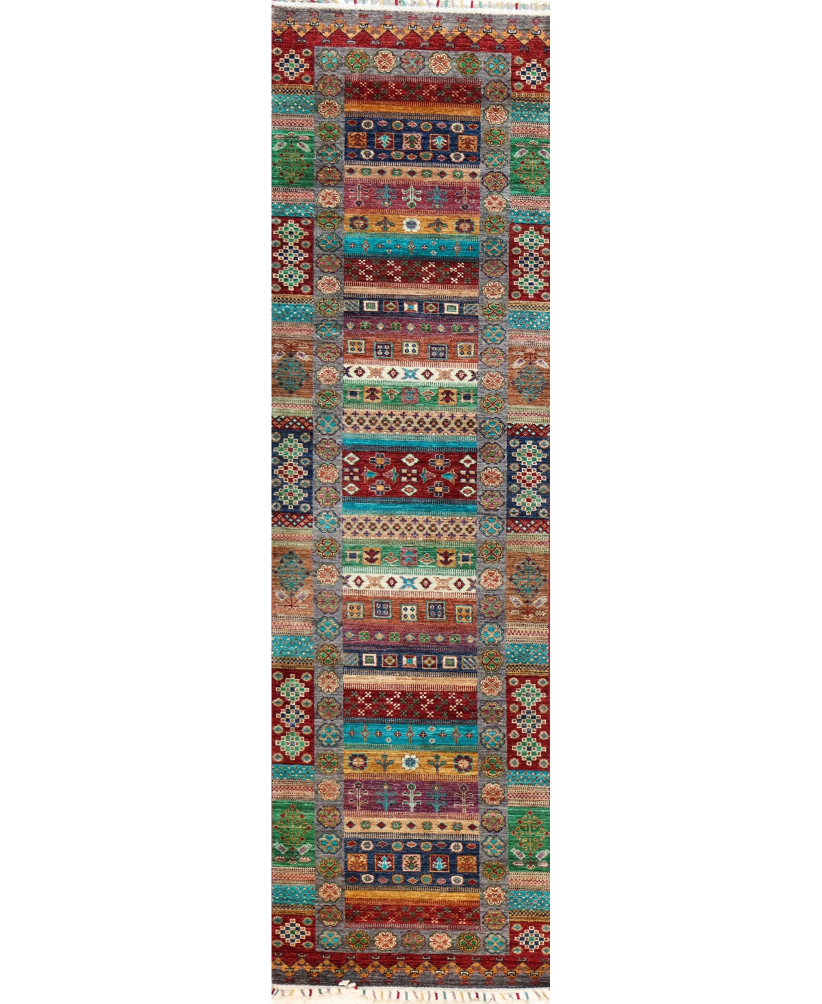 Bb Rugs One Of A Kind Khorjeen 2'7" X 13'7" Runner Area Rug In Multi
