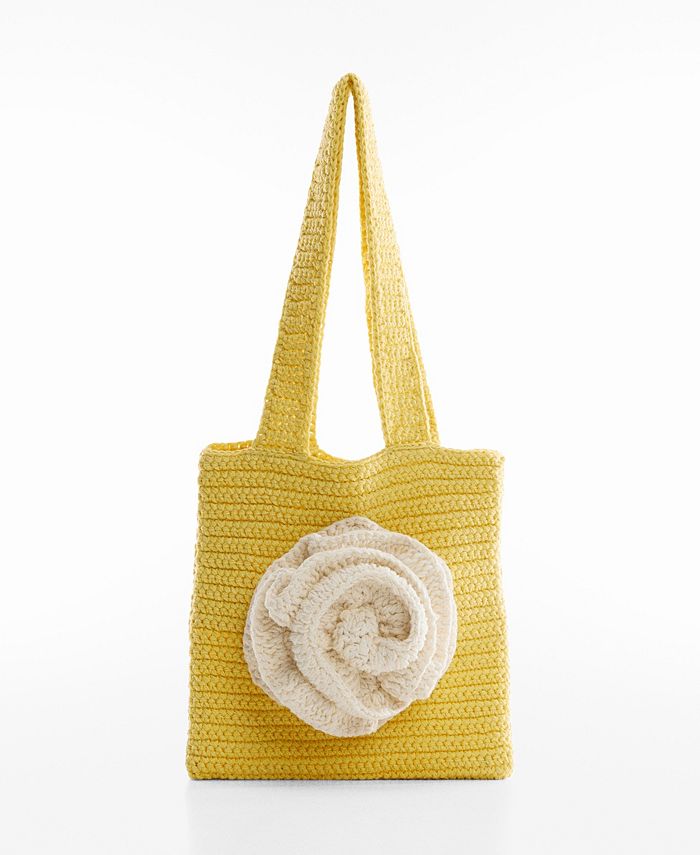 MANGO Women's Crochet Flower Bag - Macy's