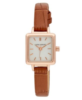 レア　LAURA ASHLEY ローラアシュレイ 掛時計 アンティーク調ブラウン Laura Ashley Women's Quartz Brown Faux Leather Watch 20mm - Macy's