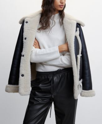 Women's Leather-Effect Elastic Waist Trousers