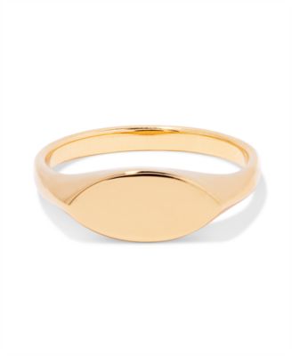 "14k Gold" Evelyn Signet Ring