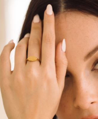 "14k Gold" Evelyn Signet Ring