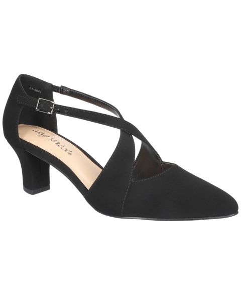 Женские туфли Easy Street Elegance Cross Strap Front Pumps, цвет: Чёрный